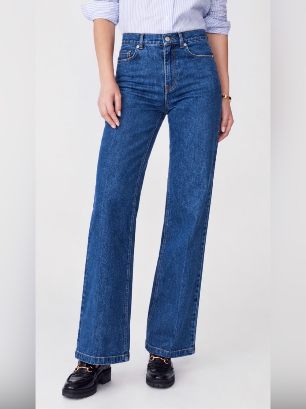 J. McLaughlin Lowden Wide Leg High Rise Jeans 8